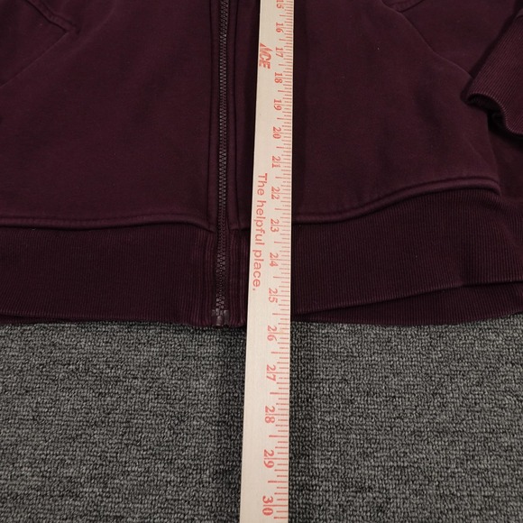 Athleta Hoodie Womens 1X Purple Full Zip Fleece High Neck Thumbholes Pockets - Picture 6 of 11